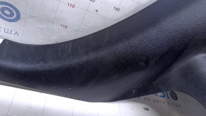 Rear row trim right Dodge Challenger 15-19 black, armrest leather, scratches, dent on leather