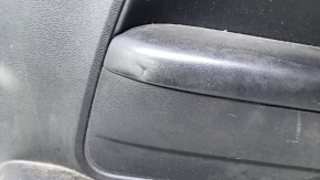 Rear row trim right Dodge Challenger 15-19 black, armrest leather, scratches, dent on leather
