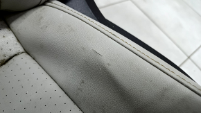 Driver's seat VW Tiguan 18- without airbag, electric, heated, leather, gray, for dry cleaning, scratches on the lining, cut chip, crack
