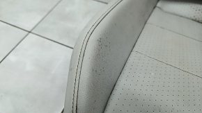 Driver's seat VW Tiguan 18- without airbag, electric, heated, leather, gray, for dry cleaning, scratches on the lining, cut chip, crack