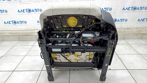 Driver's seat VW Tiguan 18- without airbag, electric, heated, leather, gray, for dry cleaning, scratches on the lining, cut chip, crack