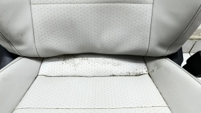 Passenger seat VW Tiguan 18- without airbag, mechanical, leather, gray, heated, for dry cleaning, scratches on the lining