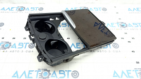 Box pocket central console BMW 5 G30 17-23 under the tree, with cup holders, with cigarette lighter, scratches