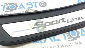 Door sill trim outer rear left BMW 5 G30 17-23 Sport Line, with illumination, bumpers