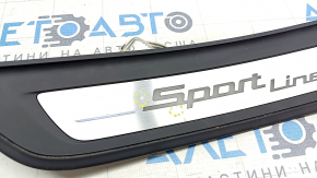Door sill trim outer rear left BMW 5 G30 17-23 Sport Line, with illumination, bumpers