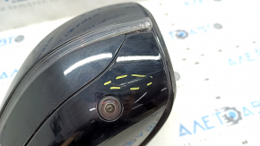 Left side mirror BMW 5 G30 17-23 9 pins, BSM, heated, turn signal, auto-dimming, camera, black, scuffed