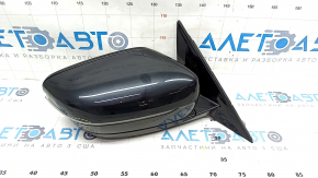 Side mirror right BMW 5 G30 17-23 9 pins, BSM, heated, turn signal, camera, black, scratches
