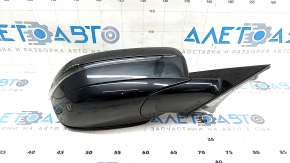 Side mirror right BMW 5 G30 17-23 9 pins, BSM, heated, turn signal, camera, black, scratches