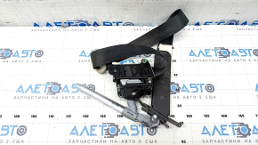 Driver's seat belt with tensioner Nissan Rogue 14-20 black, dry cleanable