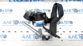 Passenger seat belt with tensioner Nissan Rogue 14-20 black, dry cleanable