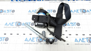 Passenger seat belt with tensioner Nissan Rogue 14-20 black, dry cleanable