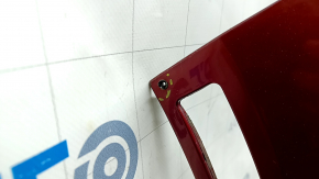 Bare front bumper Lincoln MKZ 13-16 without parking sensors, red, cracks, no fragments, broken fasteners, scratches