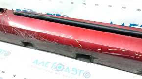 Right threshold Lincoln MKZ 13-20 red with seals, broken fastening, dented, scratches
