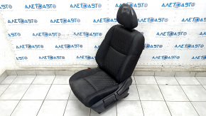 Driver's seat Nissan Rogue 14-20 without airbag, mechanical, black cloth, dry-cleanable, scratch on lining