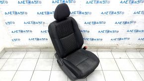 Passenger seat Nissan Rogue 14-20 without airbag, mechanical, black cloth, dry cleanable