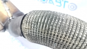 Intake pipe with catalytic converters VW Tiguan 18- fwd with bracket, with lambda probe, edges torn off, rusty, mesh torn off