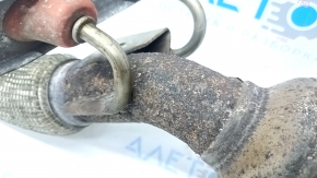 Intake pipe with catalytic converters VW Tiguan 18- fwd with bracket, with lambda probe, edges torn off, rusty, mesh torn off