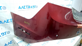 Rear bumper bare Lincoln MKZ 13-16 upper part for parking sensors, red, broken fasteners, cracks