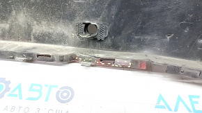 Rear bumper bare Lincoln MKZ 13-16 upper part for parking sensors, red, broken fasteners, cracks
