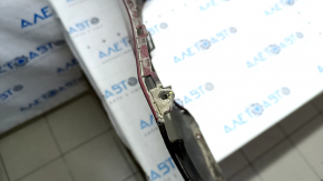 Rear bumper bare Lincoln MKZ 13-16 upper part for parking sensors, red, broken fasteners, cracks