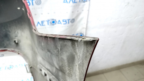 Rear bumper bare Lincoln MKZ 13-16 upper part for parking sensors, red, broken fasteners, cracks