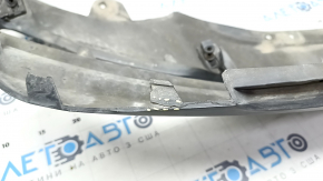 Rear bumper bare Lincoln MKZ 13-16 lower part, structure, cracks, broken mount