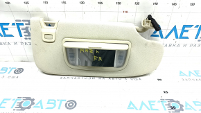 Right visor Lincoln MKZ 13-16 beige, for backlight, without hook, for dry cleaning
