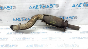 Exhaust line middle part with catalytic converter Nissan Rogue 14-20 rusty, with flange