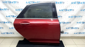Door assembly rear right Lincoln MKZ 13-20 keyless, red RR, bumps, scratches on the overlay
