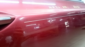 Door assembly rear right Lincoln MKZ 13-20 keyless, red RR, bumps, scratches on the overlay