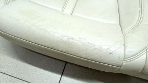 Rear row of seats 2 row Lincoln MKZ 13-16 heated, beige leather, bumps and dents on leather, needs cleaning