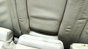 Rear row of seats 2 row Lincoln MKZ 13-16 heated, beige leather, bumps and dents on leather, needs cleaning