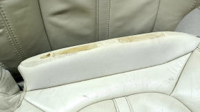 Rear row of seats 2 row Lincoln MKZ 13-16 heated, beige leather, bumps and dents on leather, needs cleaning