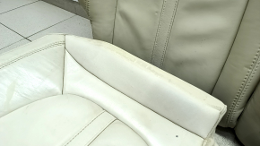 Rear row of seats 2 row Lincoln MKZ 13-16 heated, beige leather, bumps and dents on leather, needs cleaning