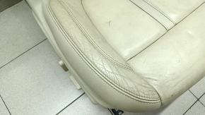 Passenger seat Lincoln MKZ 13-16 without airbag, electric, heated, beige leather, dented leather, for cleaning