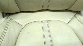 Passenger seat Lincoln MKZ 13-16 without airbag, electric, heated, beige leather, dented leather, for cleaning