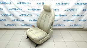 Driver's seat Lincoln MKZ 13-16 without airbag, electric, heated, beige leather, worn leather, for cleaning
