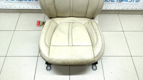 Driver's seat Lincoln MKZ 13-16 without airbag, electric, heated, beige leather, worn leather, for cleaning