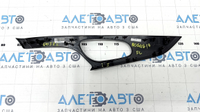 Door trim panel (cards) front left Nissan Rogue 14-20 graphite, broken guide, scratches
