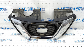 Radiator grill grill Nissan Rogue 17- without camera, under radar, under round emblem, japan built, bump on chrome
