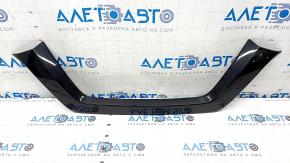 Front bumper upper molding Nissan Rogue 17 - black gloss, sand, cracks in fasteners