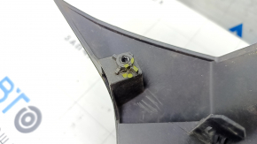 Front bumper upper molding Nissan Rogue 17 - black gloss, sand, cracks in fasteners