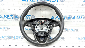 Steering wheel bare Lincoln MKZ 13-20 leather gray, worn
