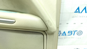 Door trim card front left Lincoln MKZ 13-16 beige, armrest leather, wood insert, dents, for cleaning