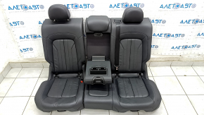 Rear row of seats 2nd row Audi Q5 80A 18- leather, black, torn, scratches on plastic