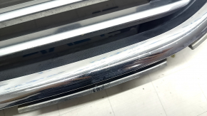 Radiator grill left Lincoln MKZ 13-16 chrome, sand, cracks in fasteners