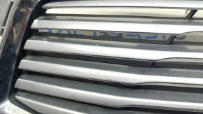 Radiator grill left Lincoln MKZ 13-16 chrome, sand, cracks in fasteners