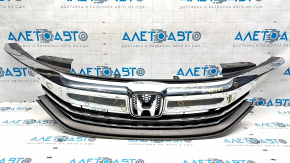 Radiator grille Honda Accord 16-17 complete, chrome, sand, crack