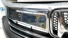 Radiator grille Honda Accord 16-17 complete, chrome, sand, crack