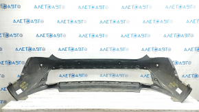 Bare rear bumper Nissan Rogue 21-23 for parking sensors, Japan built, structure, scratches, worn, pressed, broken fasteners